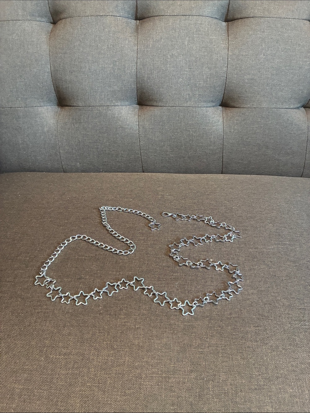 Silver Star Link Chain Belt - Women's Accessory